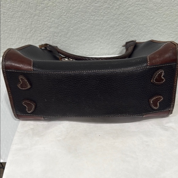 Brighton Black and Brown Shoulder Bag with Heart Charm - Picture 5 of 5